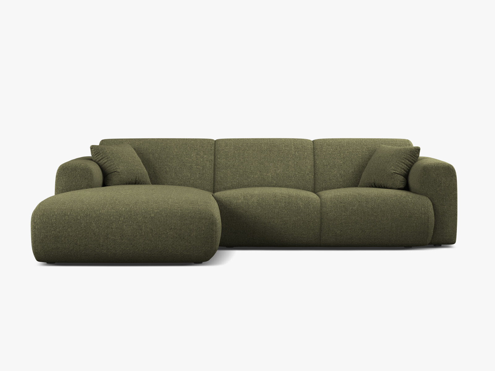 Micadoni Ecksofa Molino 4-Sitzer Links Chenille Eden Grün