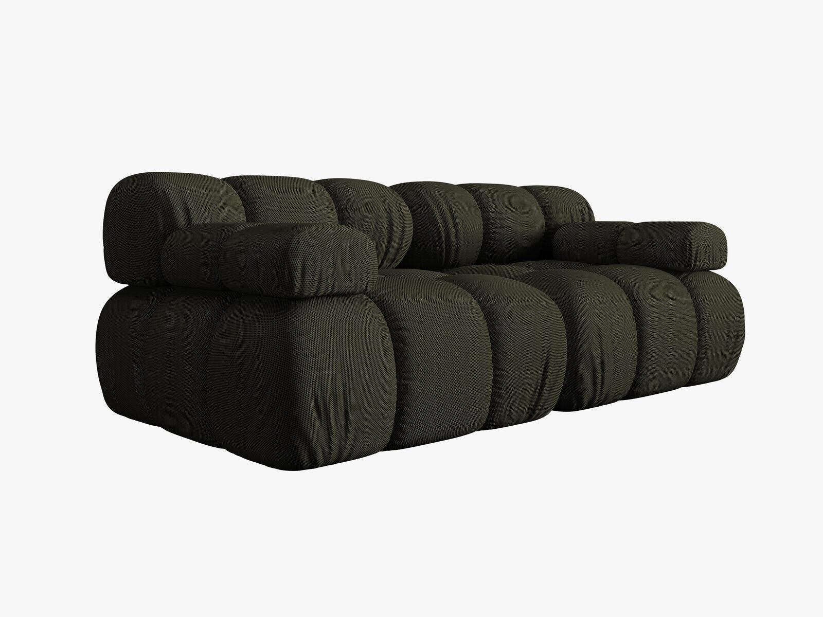 Micadoni Modulares Sofa Bellis 2-Sitzer 3D-Stoff Sonic Amazonas Grün