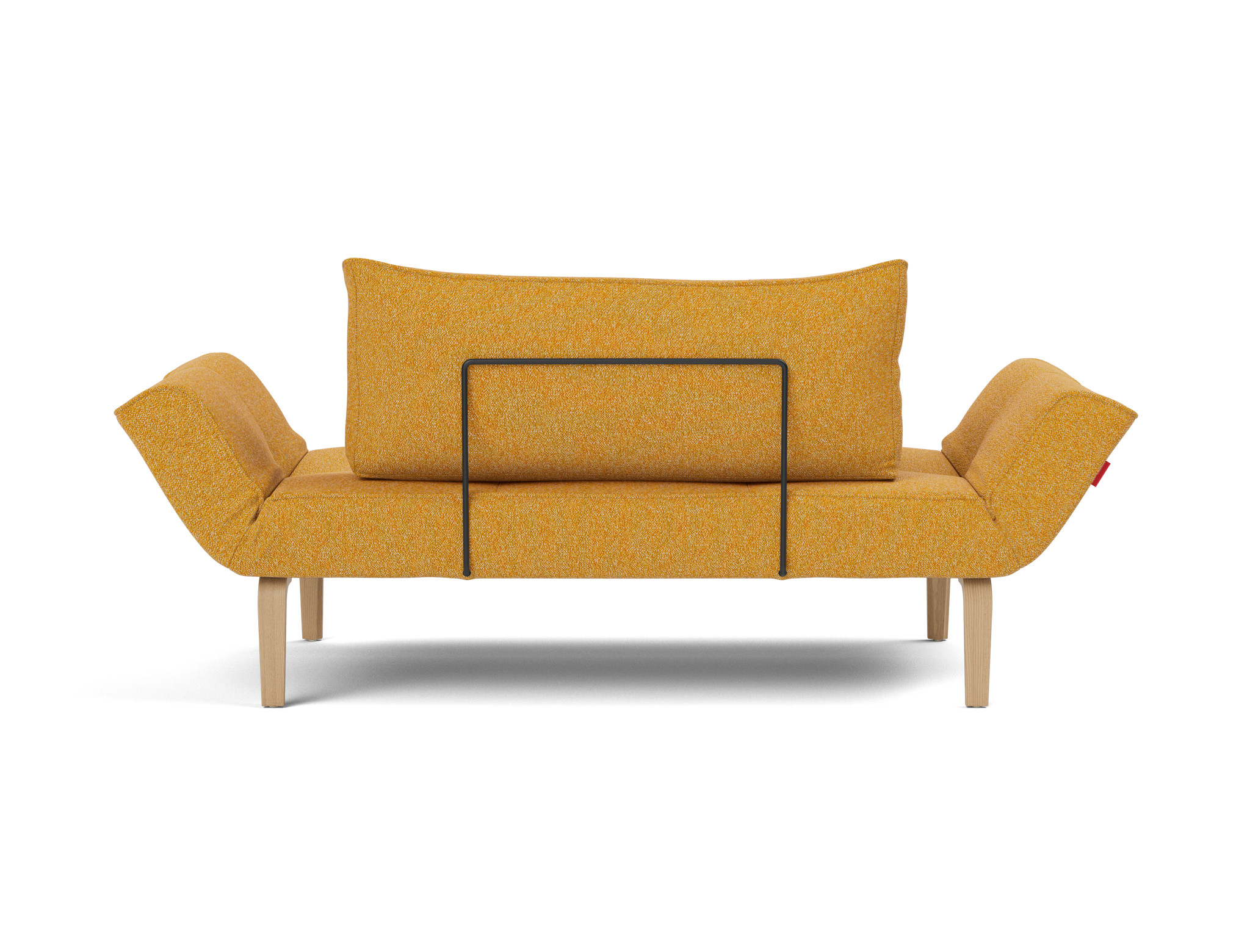 Tagesbett Zeal Boucle Skandi 536-Ochre Beine Bow Eiche