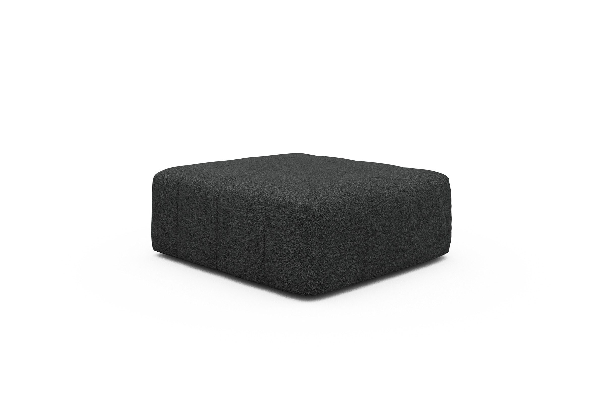Sitzhocker Hugo Ottomane Boucle-Charcoal