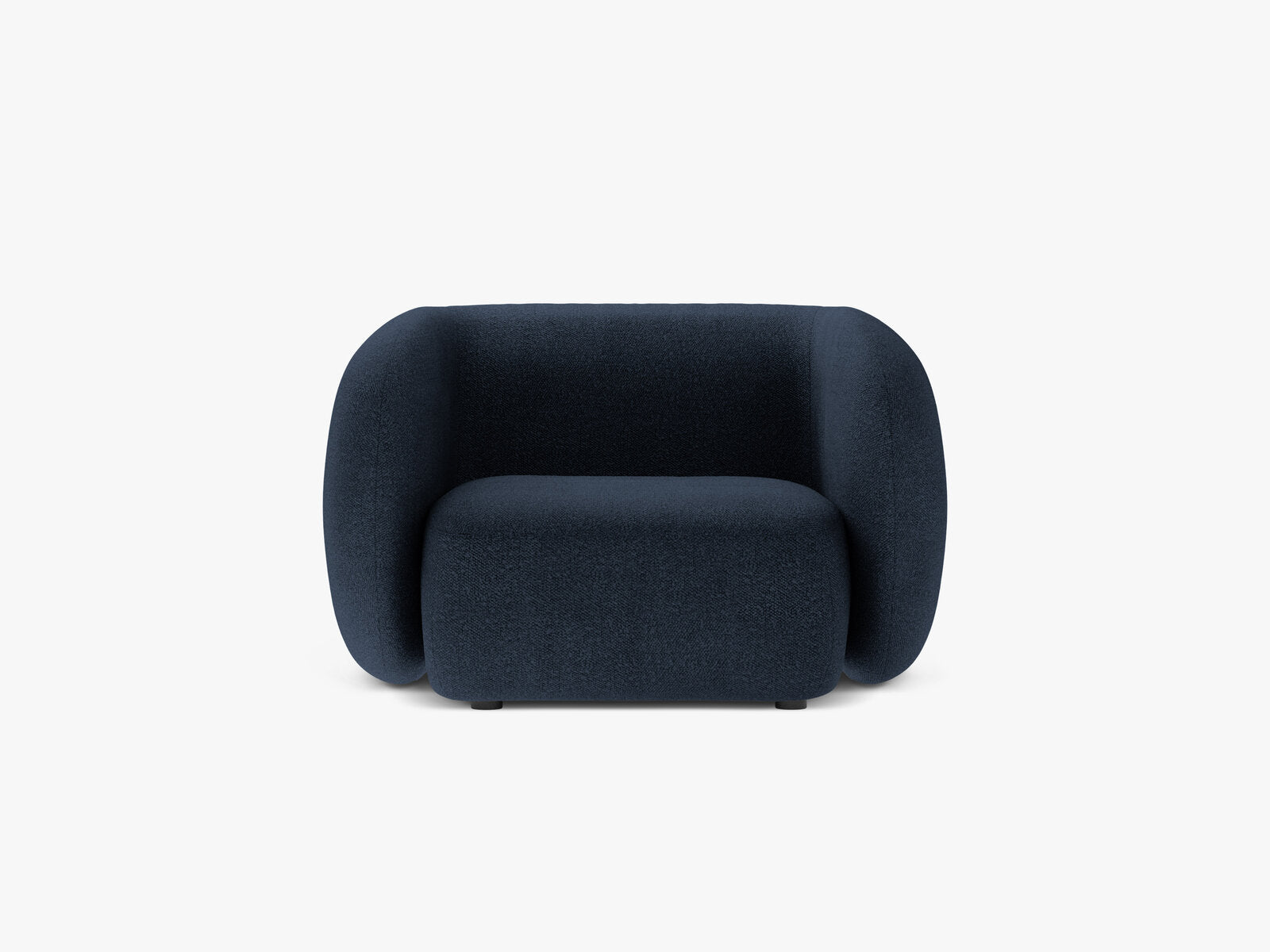 Micadoni Sessel Kate 1-Sitzer Boucle Dunkelblau