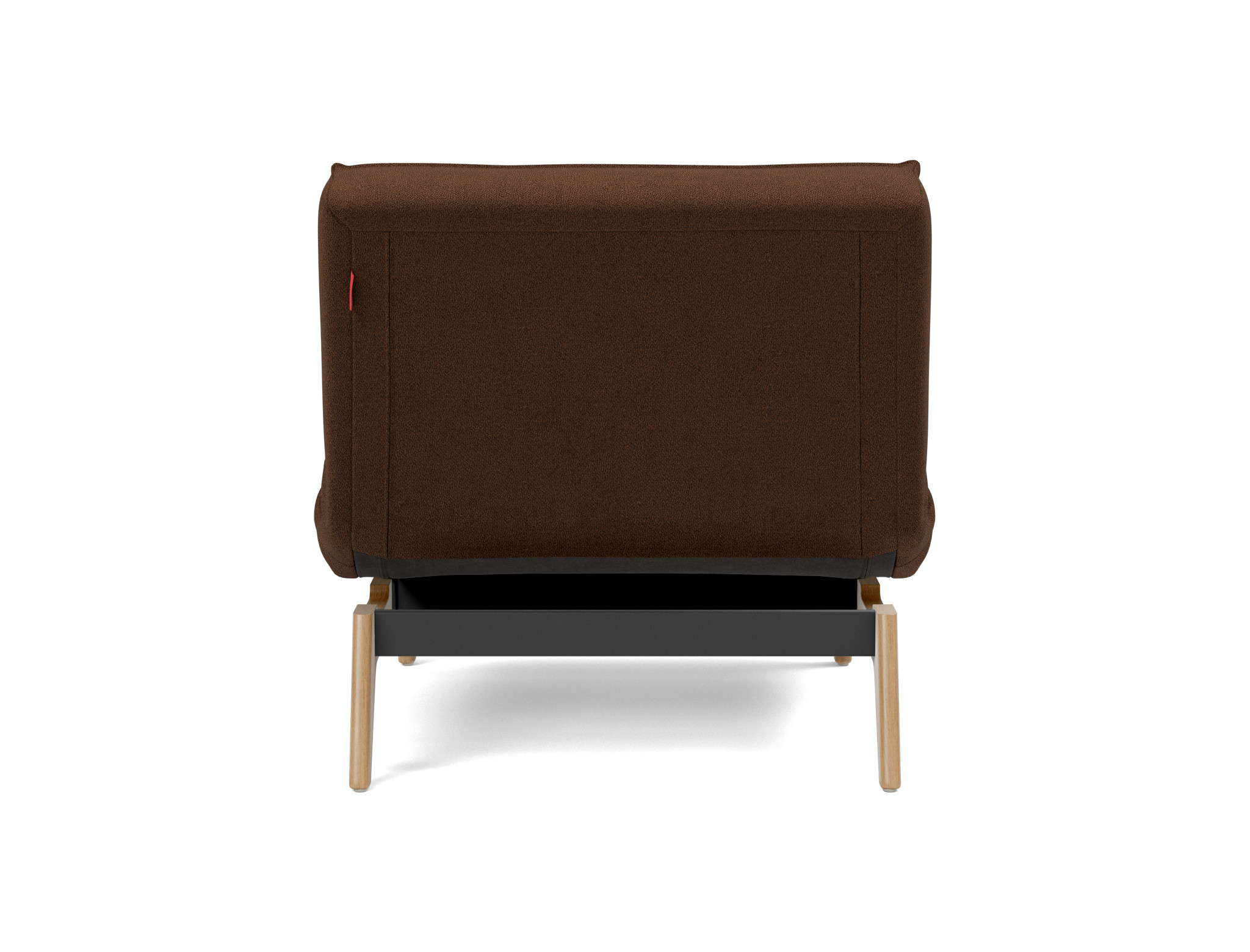 Sessel Splitback Strukturierter Stoff Taura 359-Cappuccino Beine Eiche