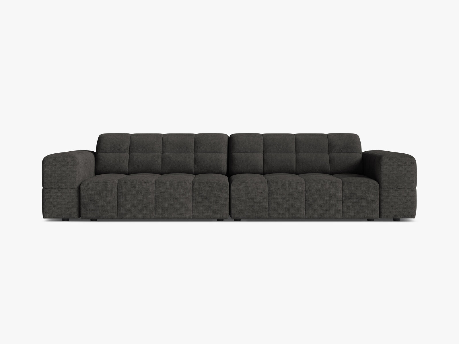 Micadoni Sofa Jennifer 4-Sitzer Chenille Eden Dunkelgrau