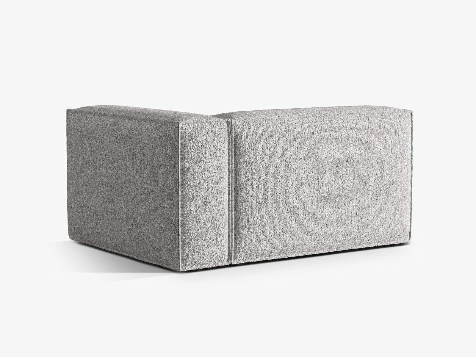 Micadoni Eckmodul Nuria 2-Sitzer Rechts Boucle Silber