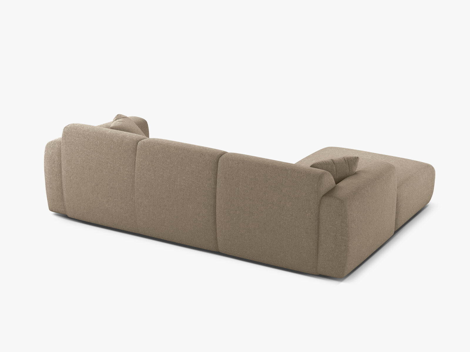Micadoni Ecksofa Molino 4-Sitzer Links Chenille Eden Dunkelbeige