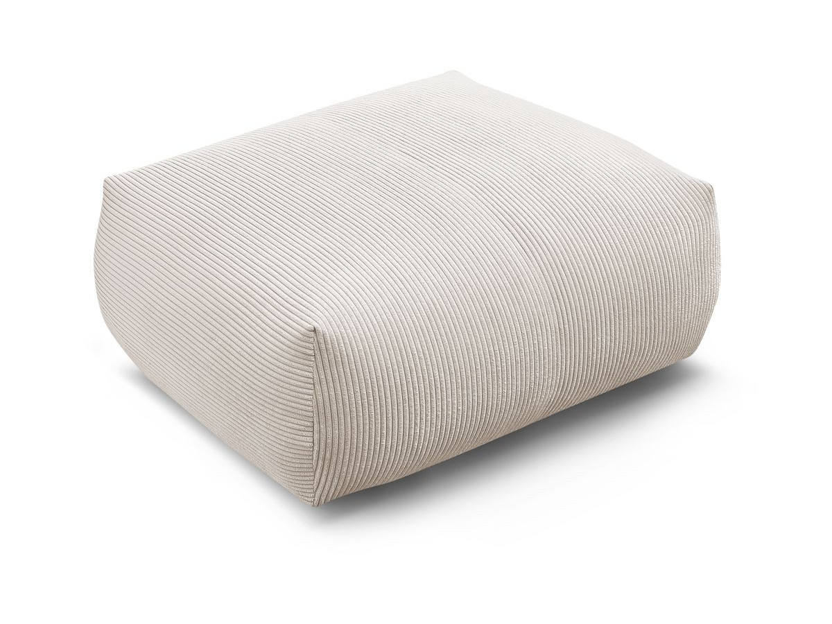 Bobochic Voltaire Pouf 106 × 90 cm Cordsamt Beige