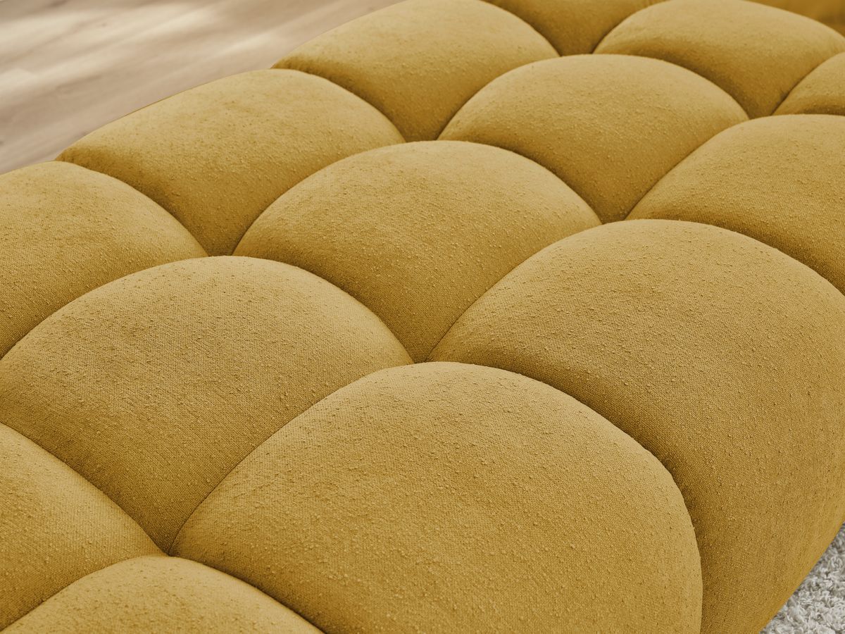 Bobochic Everest Pouf 166 × 100 cm Strukturstoff Gelb