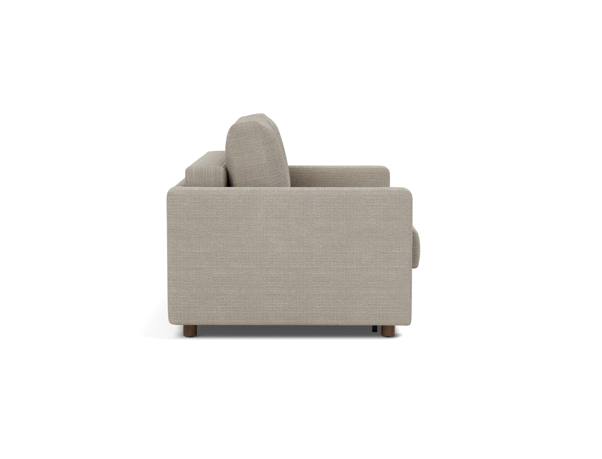 Schlafsofa Neah mit Standard-Armlehnen 140 Strukturierter Stoff Kenya 579-Gravel