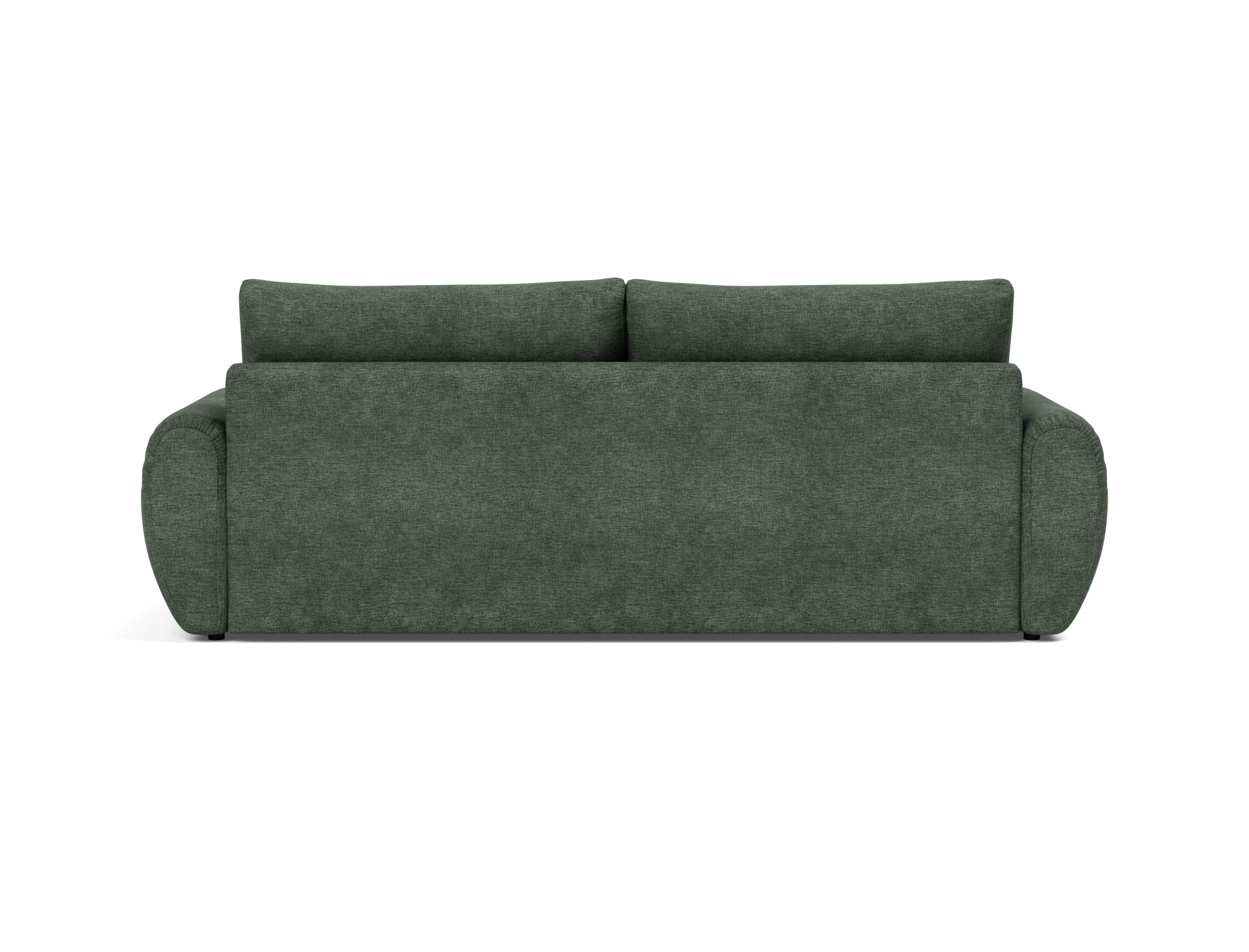 Schlafsofa Norum mit Curve-Armlehnen Flachgewebe Avella 281-Pine-Green