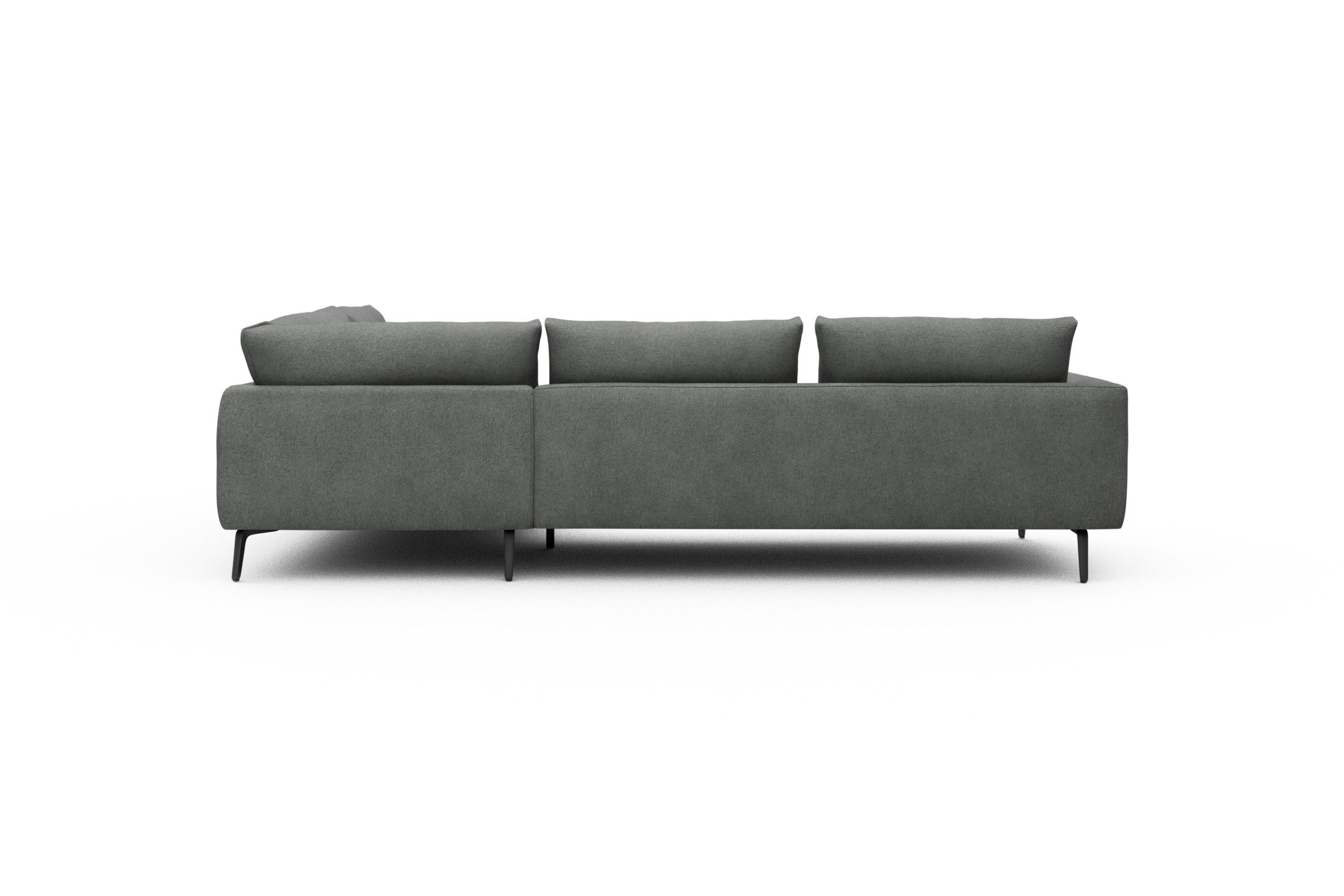 Ecksofa Karl Relax-Ecke rechts mit 2,5-Sitzer Boucle-Ash-Grey