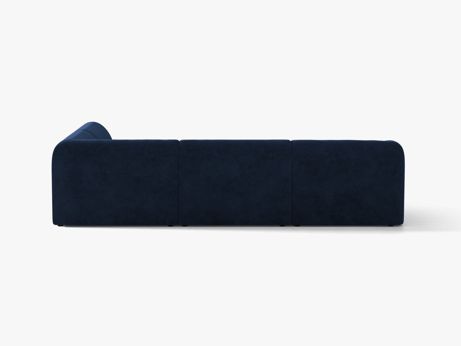 Micadoni Ecksofa Miley 6-Sitzer Rechts Samt Bluvel Königsblau
