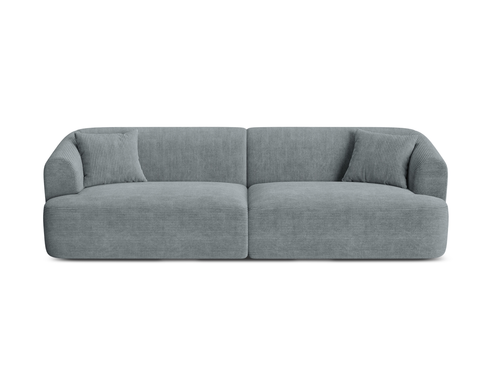 Cosmopolitan Design Sofa Campi 4-Sitzer Kord Lincoln D Dunkelgrau Melange