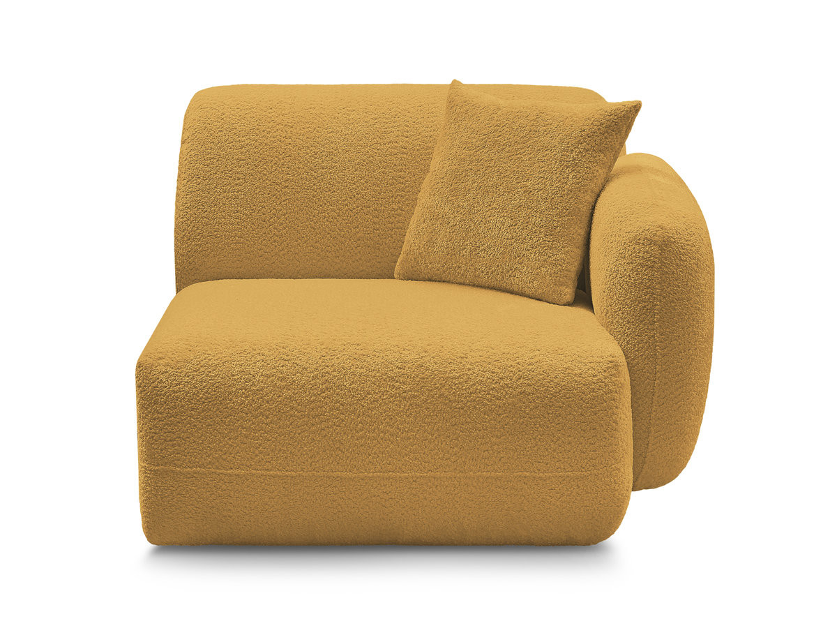 Bobochic Anda Sofamodul 1-Sitzer 104 × 103 cm Chenille Gelb Ecke rechts