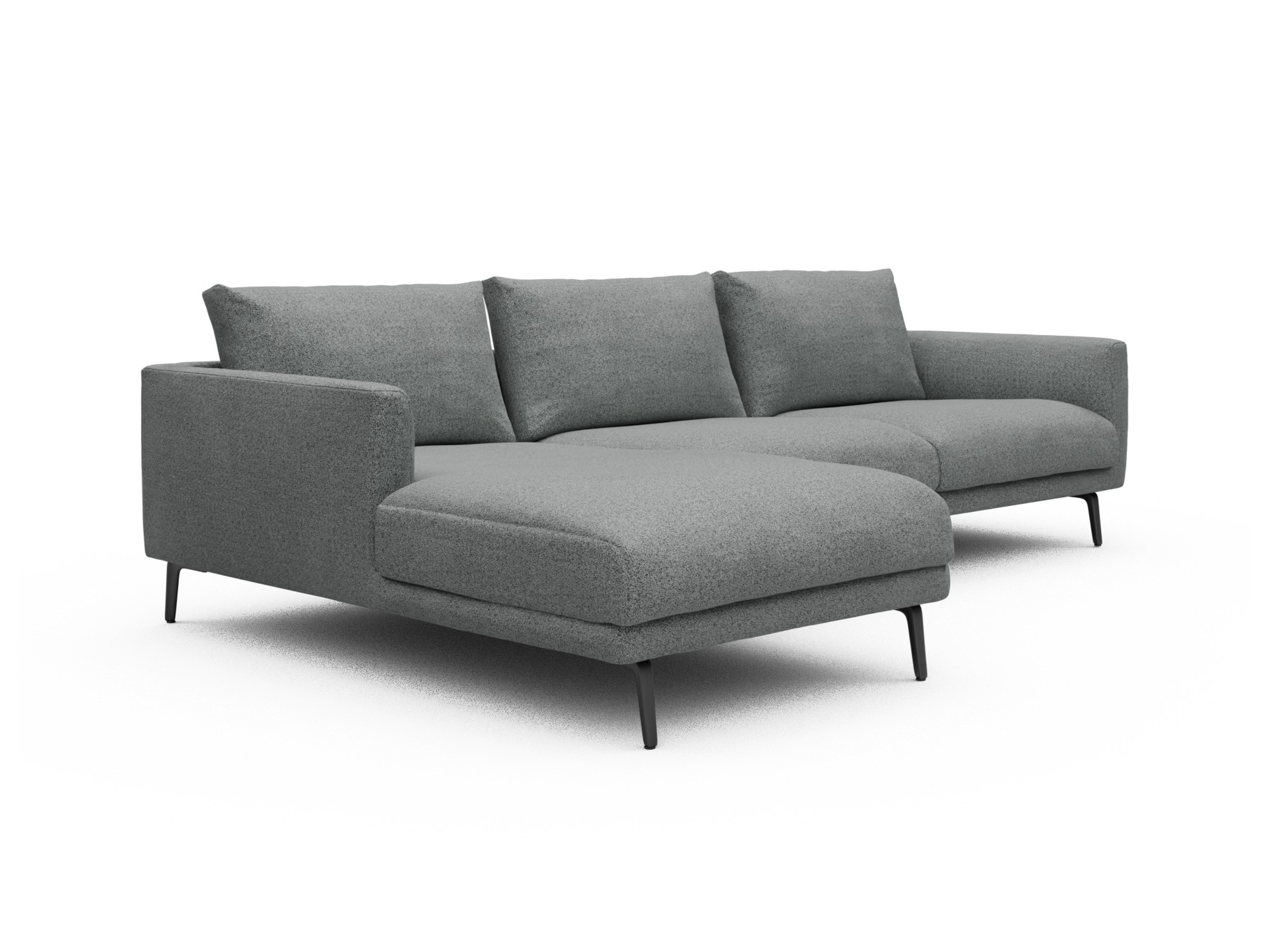 Skandi Home Ecksofa Karl Chaiselongue links mit 2,5-Sitzer Aivi-Gravet-Grey moebelfaktor