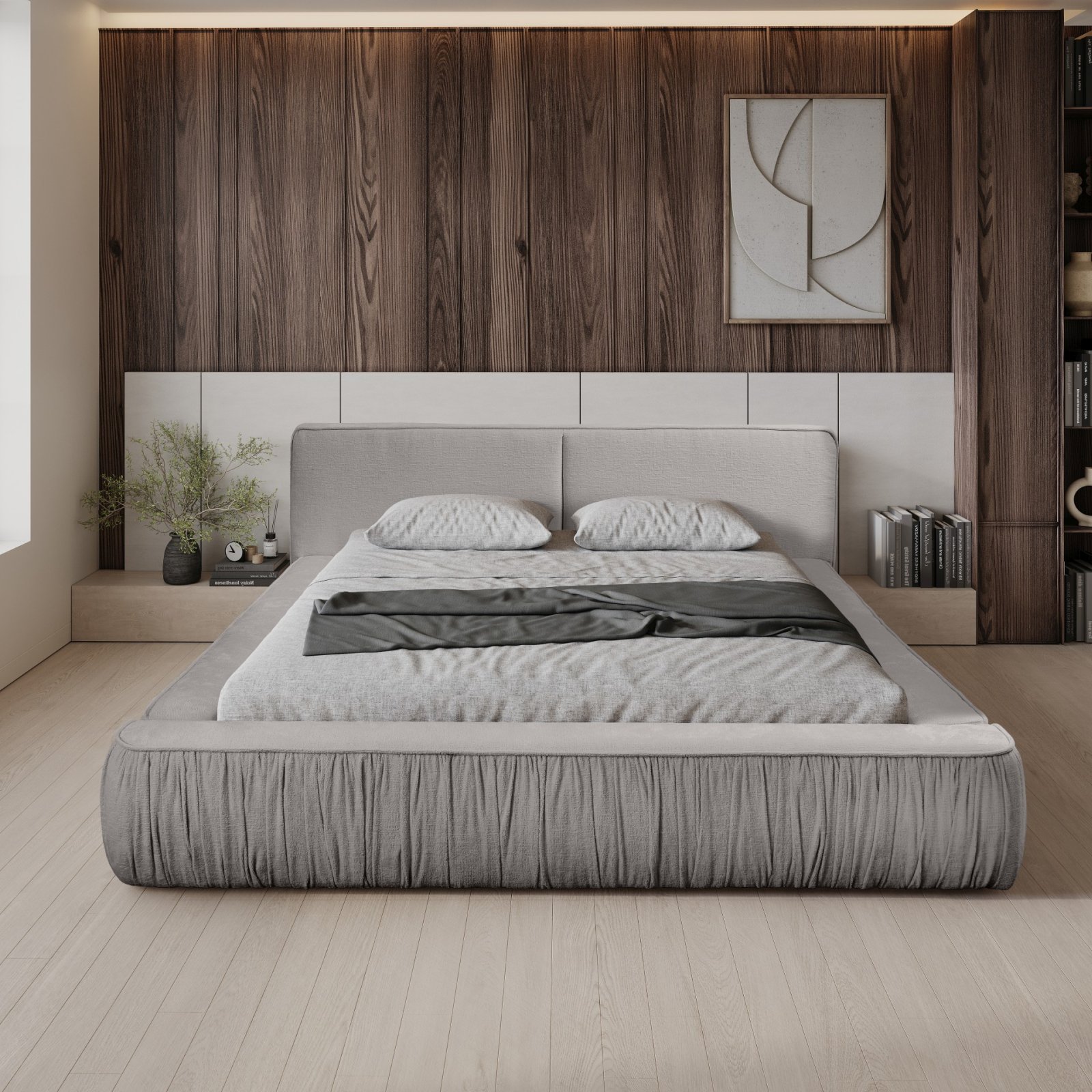 Polsterbett Beyond Chenille 160x200 mit Holzrahmen Perfect Harmony 80