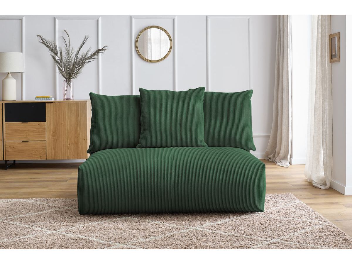 Bobochic Voltaire Sofamodul 2-Sitzer 142 × 100 cm Cordsamt Grün