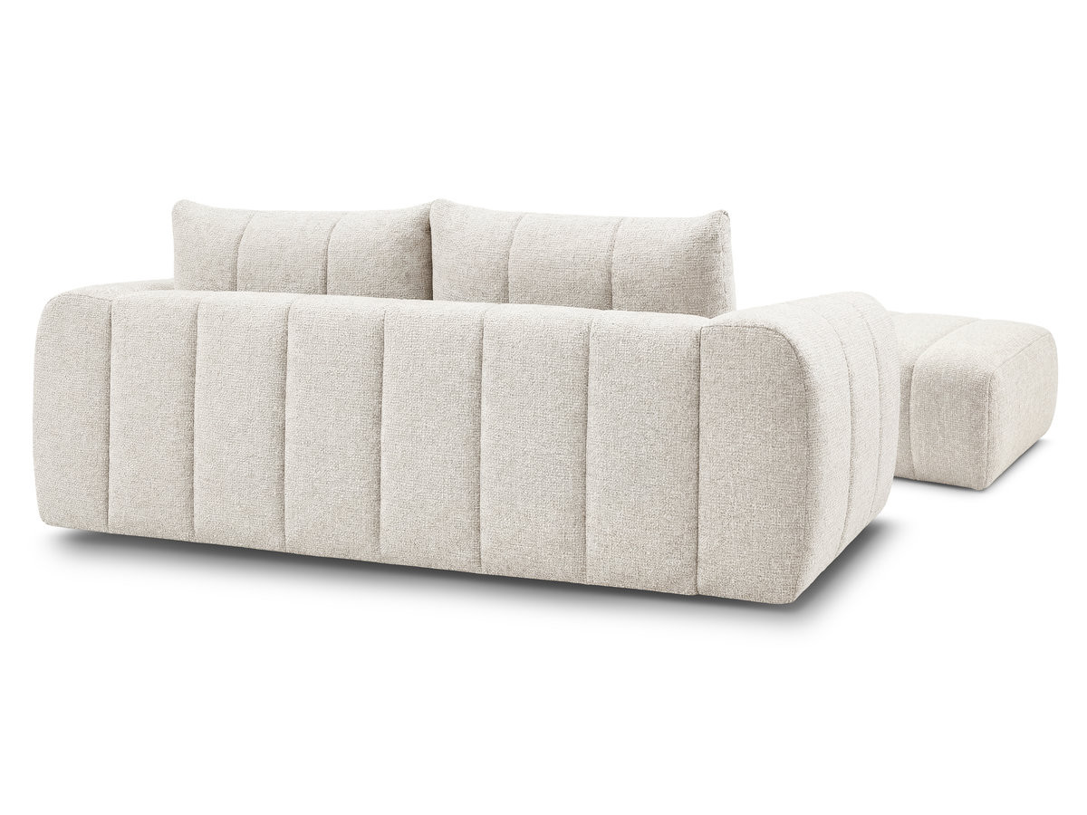 Bobochic Nesty Sofa 3-Sitzer mit Pouf Melange-Stoff Beige