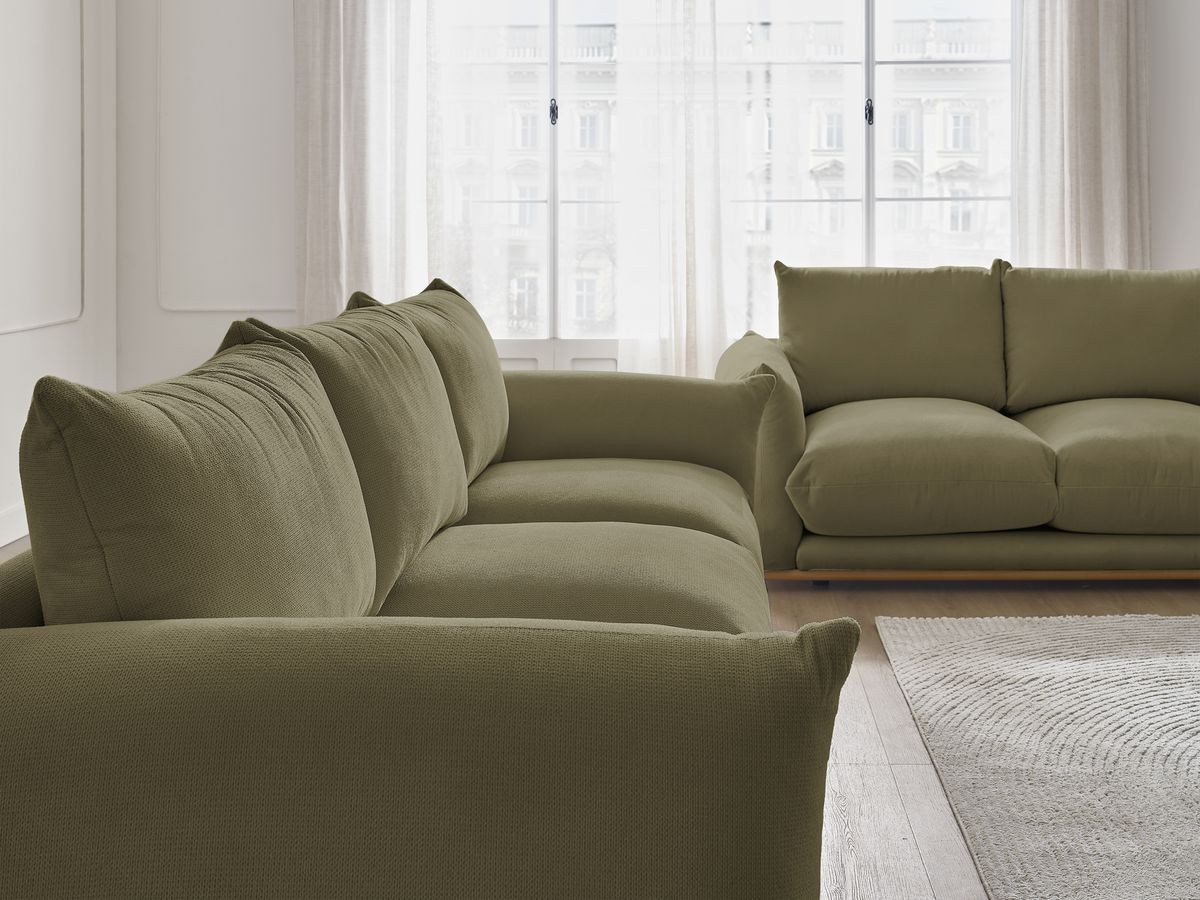 Bobochic Ernest Sofa 5-Sitzer Stoff Grün