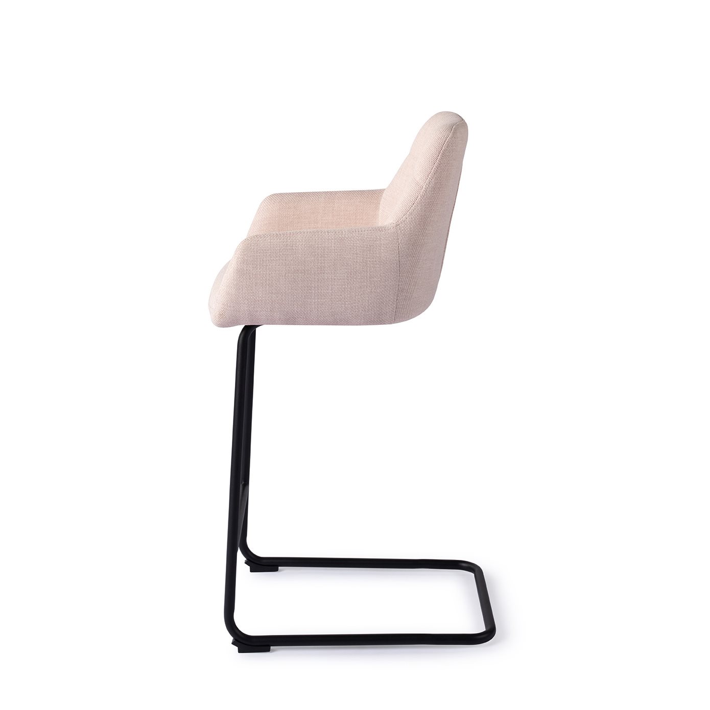 Jesper Home Barhocker Noto Petal-Pink Arch Schwarz Barhöhe (75cm)