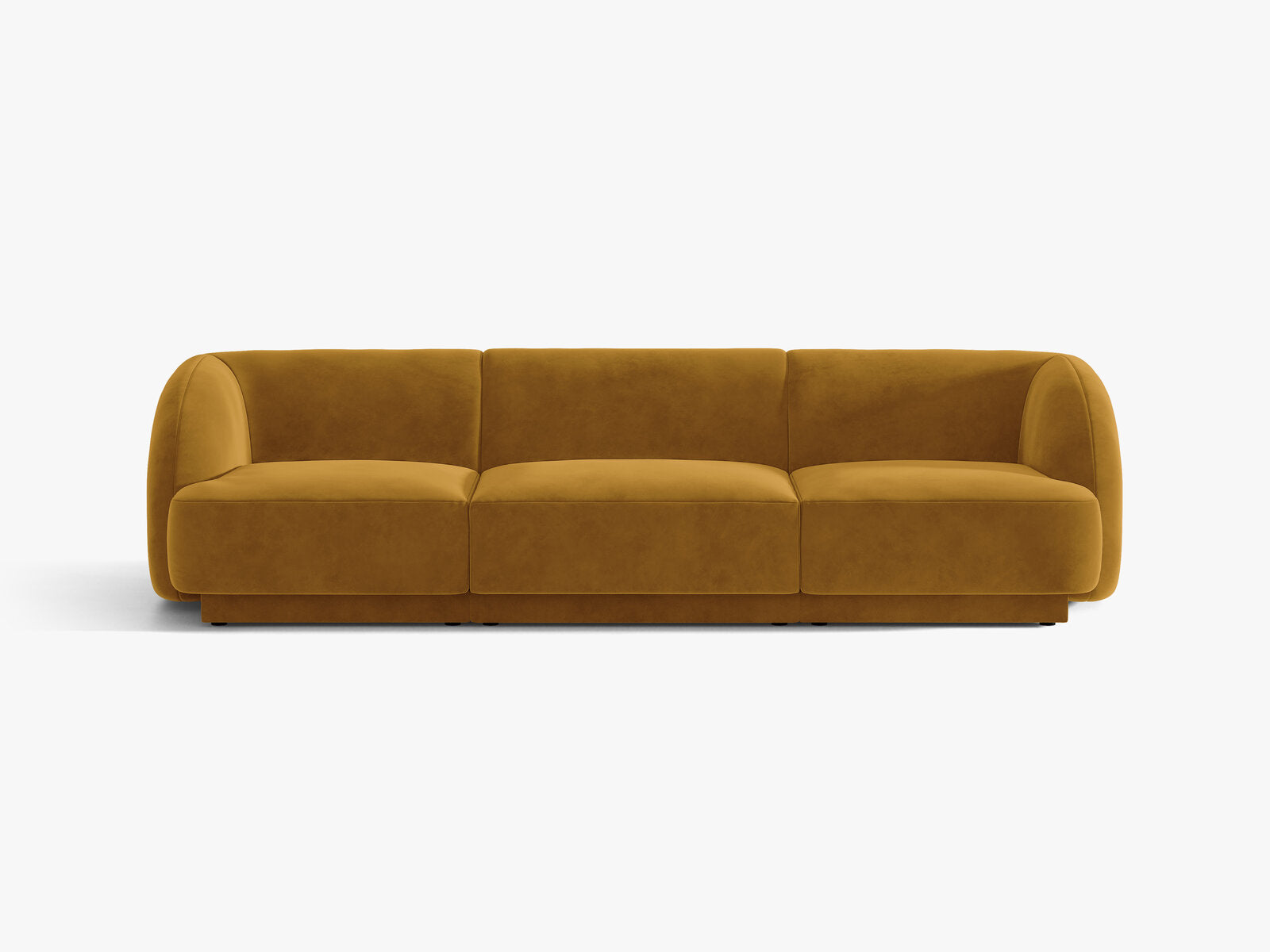 Micadoni Sofa Miley 3-Sitzer Samt Bluvel Gelb