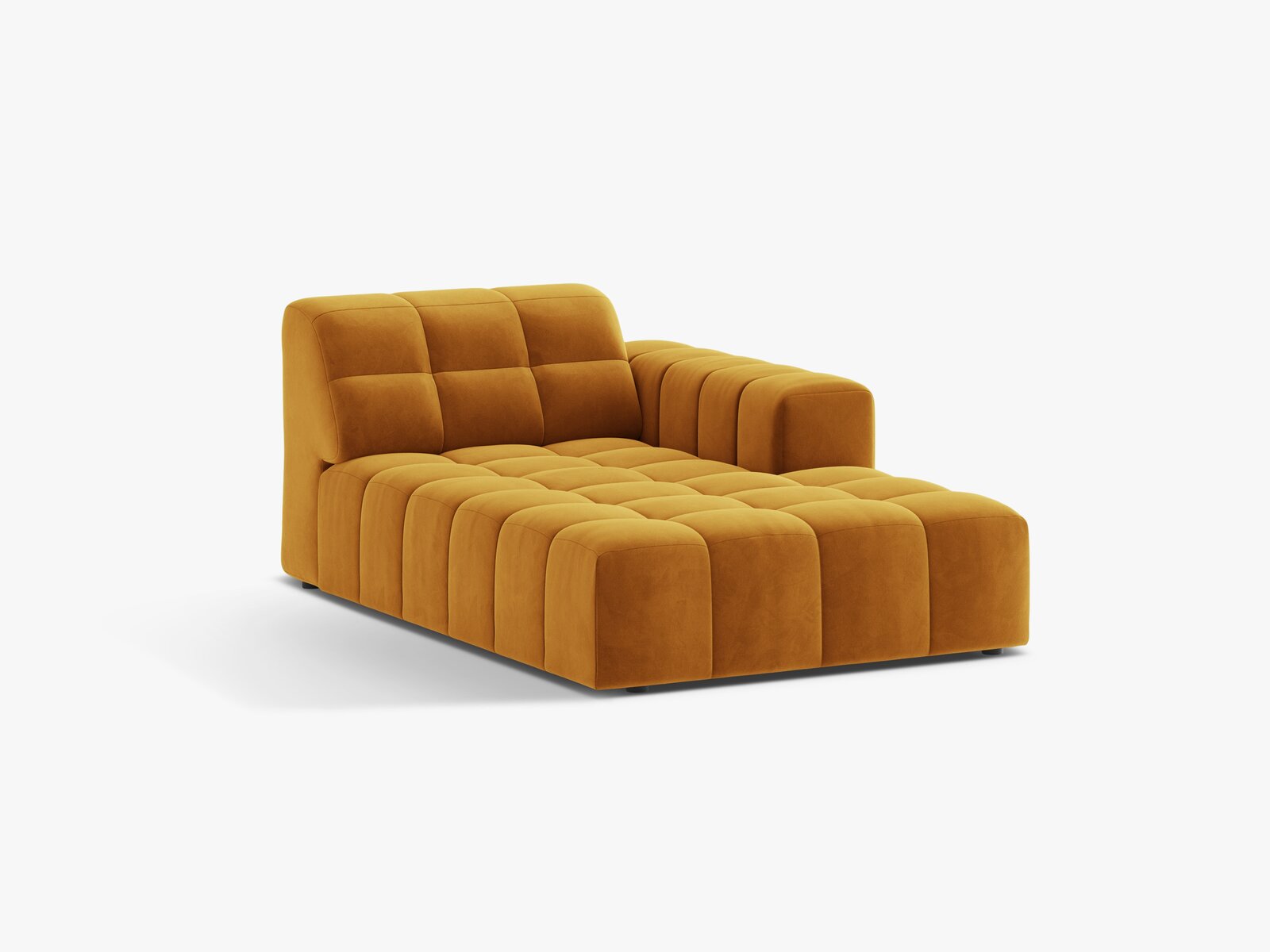 Micadoni Jennifer Chaiselongue Rechts Samt Venus Gelb