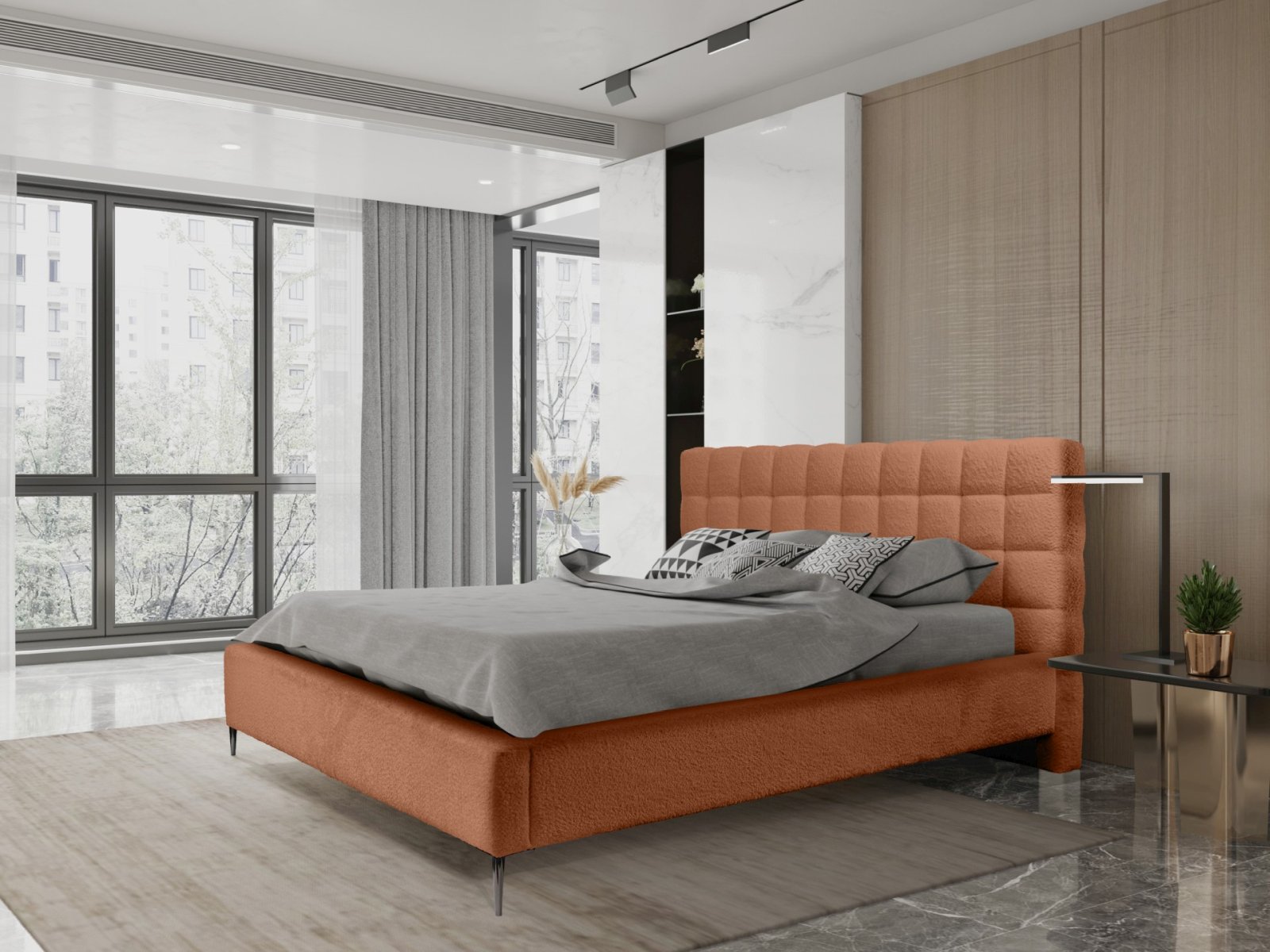 Polsterbett TANO Euphoria 180 mit Metallrahmen Euphoria 09 Deep Terra moebelfaktor