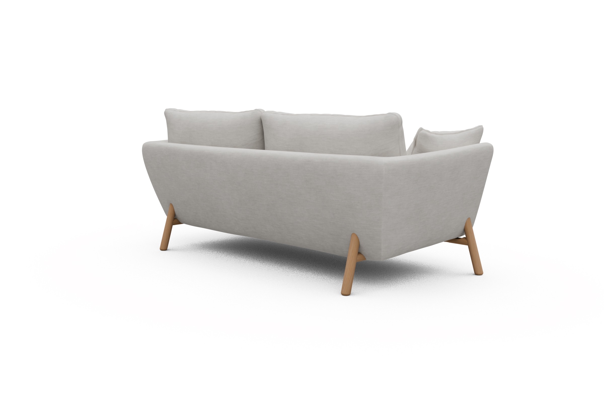Sofa Emil 2-Sitzer Beinfarbe Eiche Natur Vivus-Dusty-Off-White