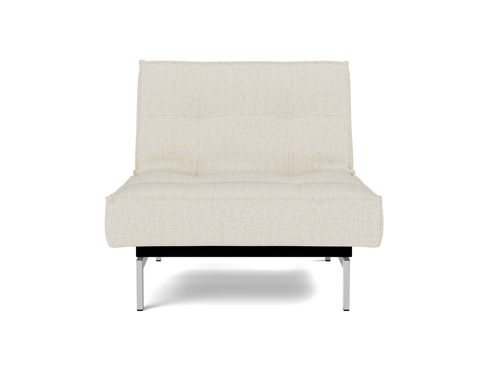 Sessel Splitback Boucle Skandi 531-Off-White Beine Chrom