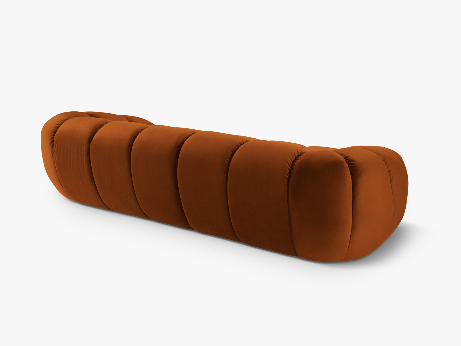 Micadoni Sofa Diana 4-Sitzer Samt Terrakotta