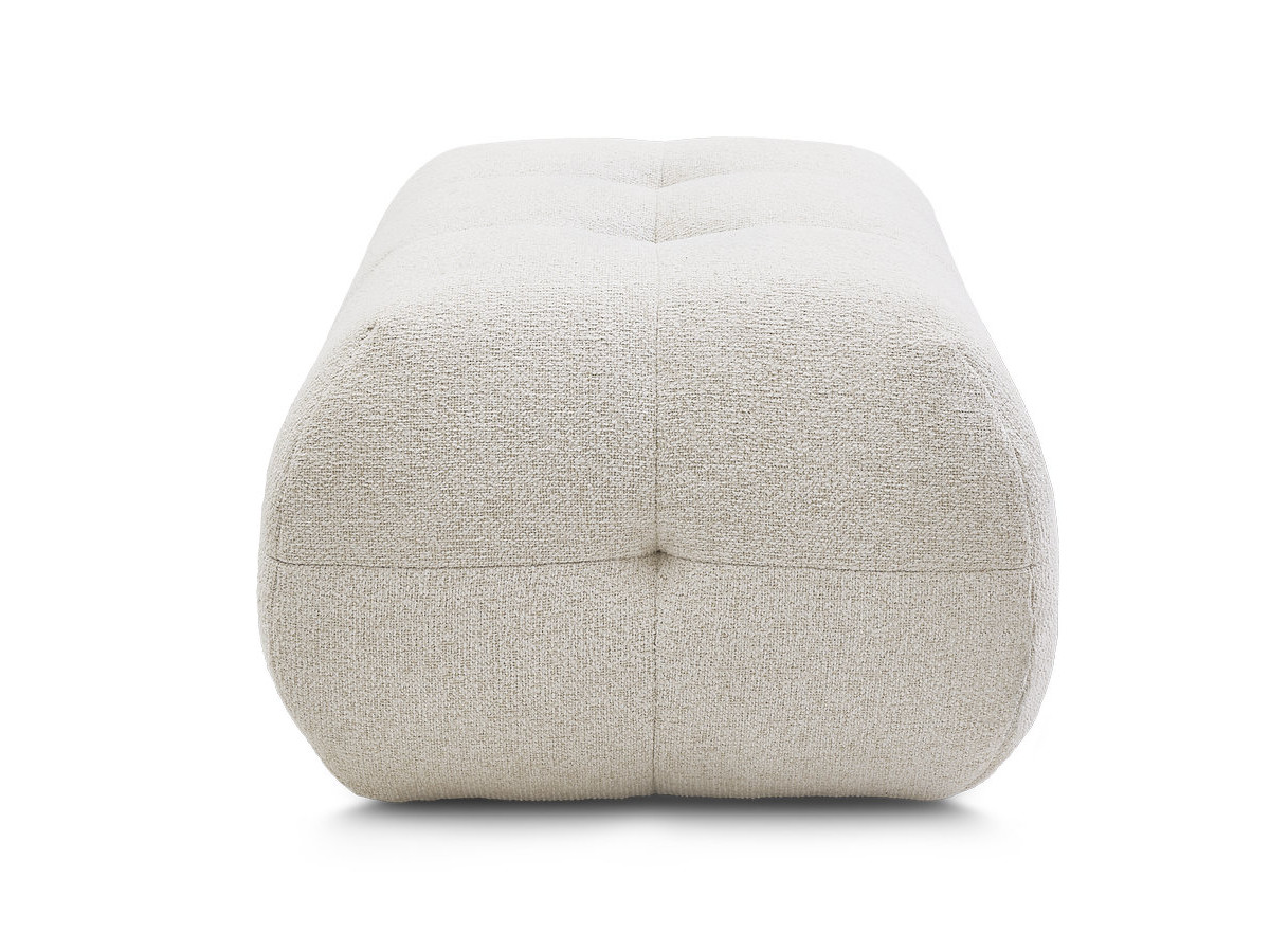 Bobochic Laura Pouf 98 × 62 cm Melange-Stoff Beige