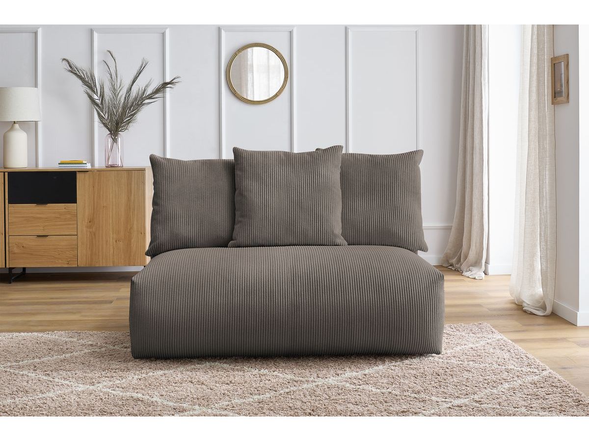 Bobochic Voltaire Sofamodul 2-Sitzer 142 × 100 cm Cordsamt Taupe