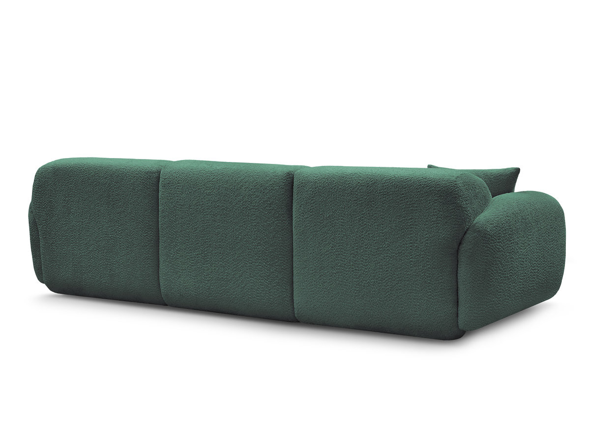 Bobochic Anda Ecksofa 292 × 163 cm Chenille Dunkelgrün Ecke rechts