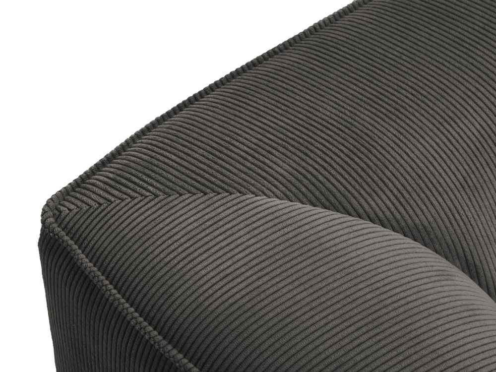 Cosmopolitan Design Ecksofa Siena 4-Sitzer Kord Scala Dunkelgrau Links