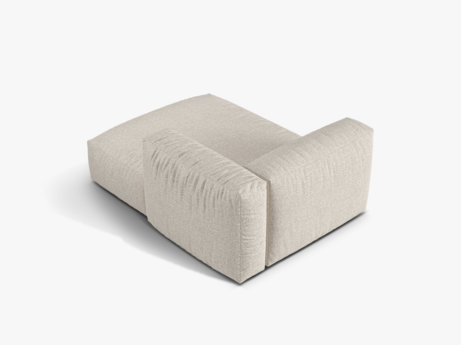 Micadoni Recamiere Martina 1-Sitzer Rechts Boucle Monet Beige