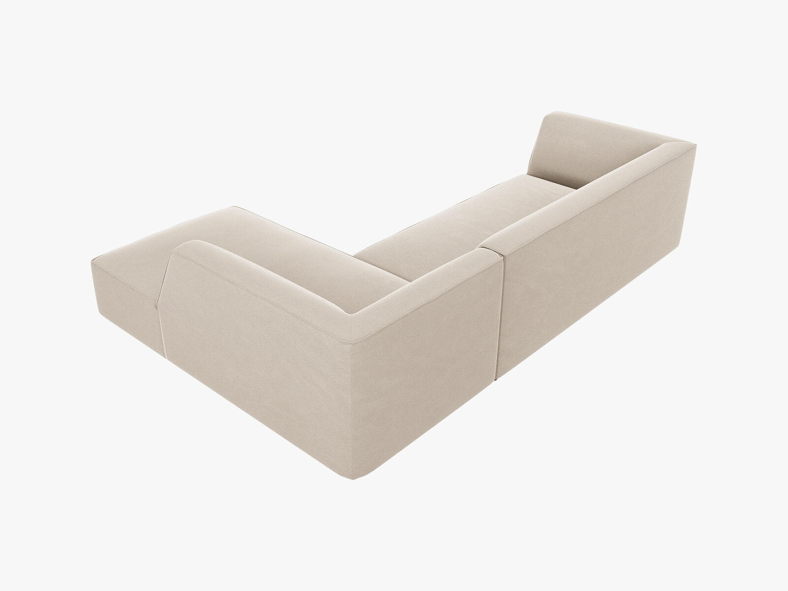 Micadoni 4-Sitzer Modular Sofa Ruby Rechts Samt Salvador Beige