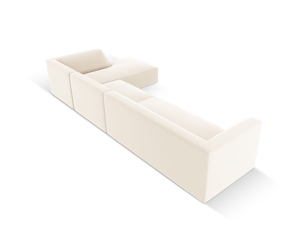 Cosmopolitan Design Ecksofa Siena 5-Sitzer Kunstleder Pacifico Helles Beige Rechts