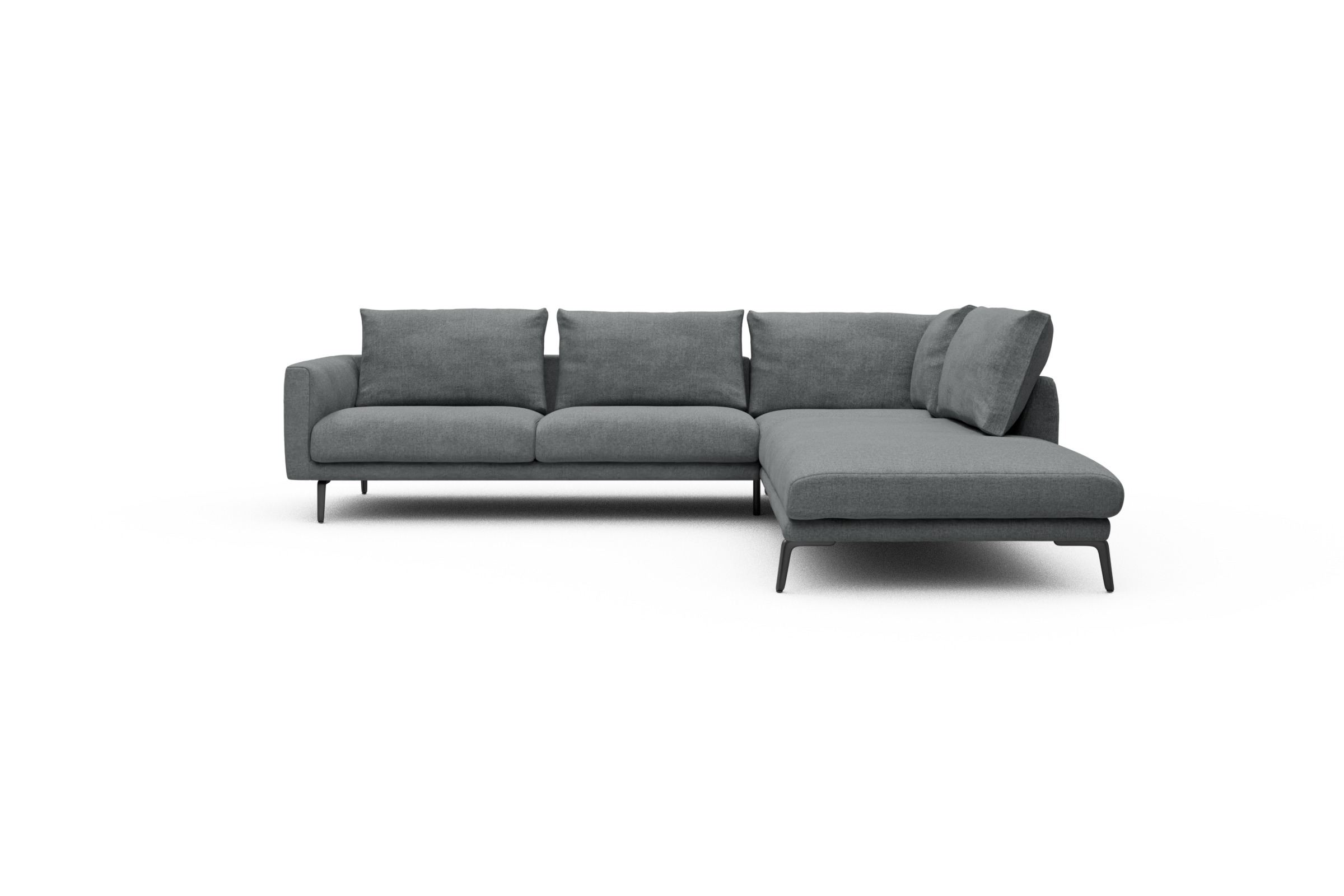 Skandi Home Ecksofa Karl Relax-Ecke rechts mit 2,5-Sitzer Casone-Gravel-Grey moebelfaktor