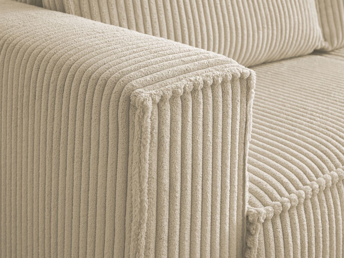 Bobochic Chelsea Sofa 2-Sitzer Breitcord weich Taupe