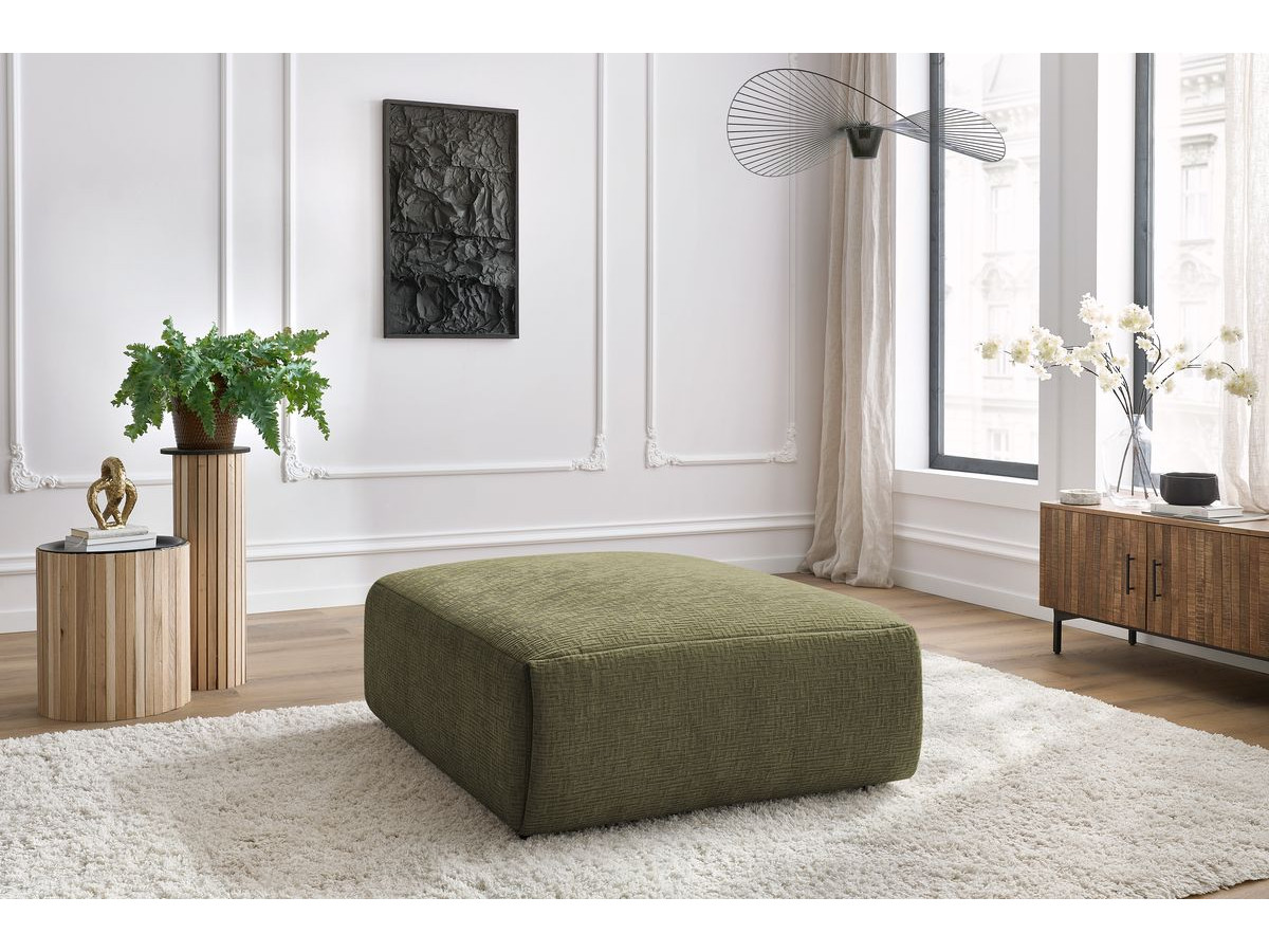 Bobochic Jeanne Pouf 95 × 117 cm Strukturstoff Grün