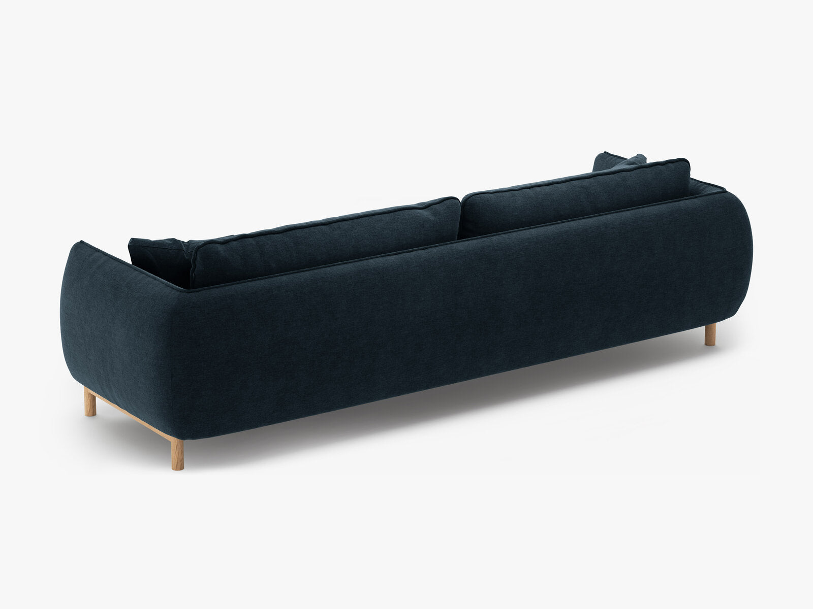 Micadoni Ada Sofa 4-Sitzer Strukturierter Stoff Wind Marineblau