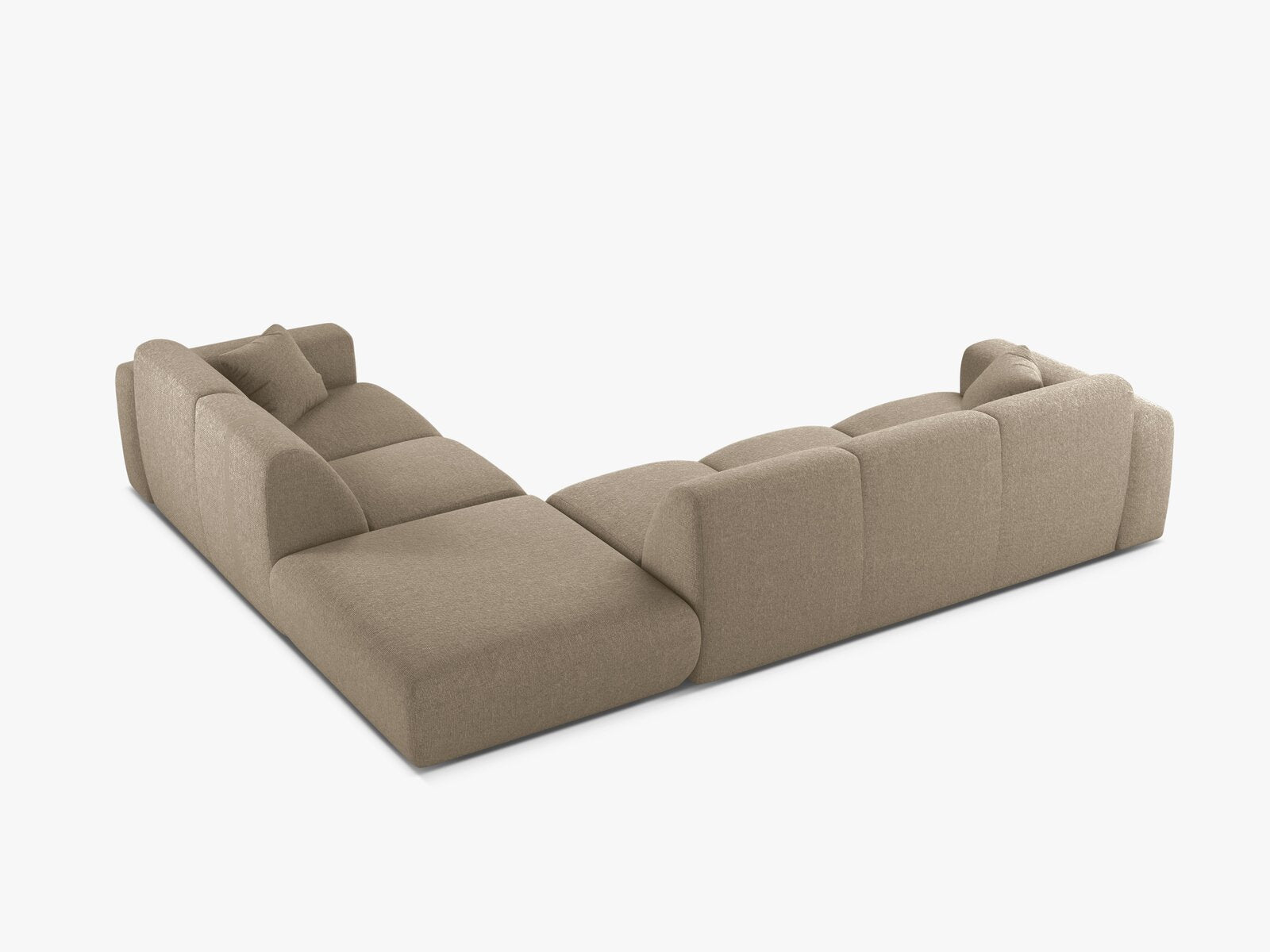 Micadoni Ecksofa Molino 6-Sitzer Rechts Chenille Eden Dunkelbeige