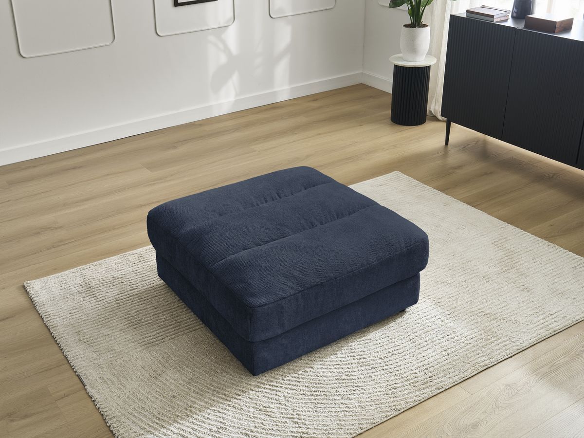Bobochic Sierra Pouf Strukturstoff Dunkelblau