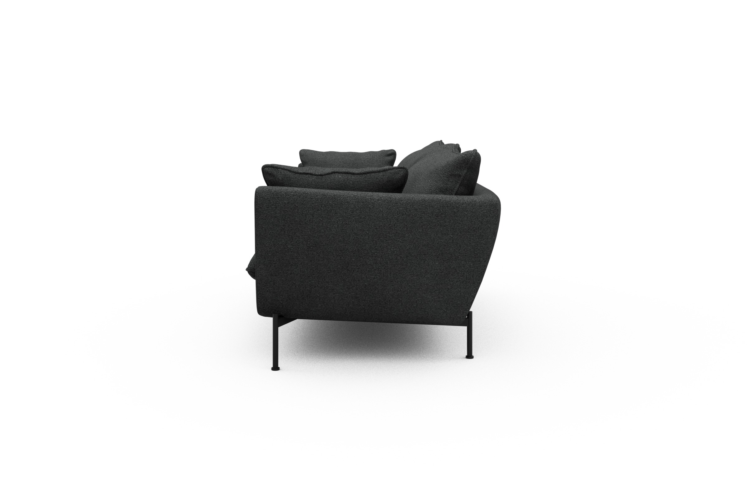 Sofa Anton PREMIUM 2-Sitzer Boucle-Charcoal