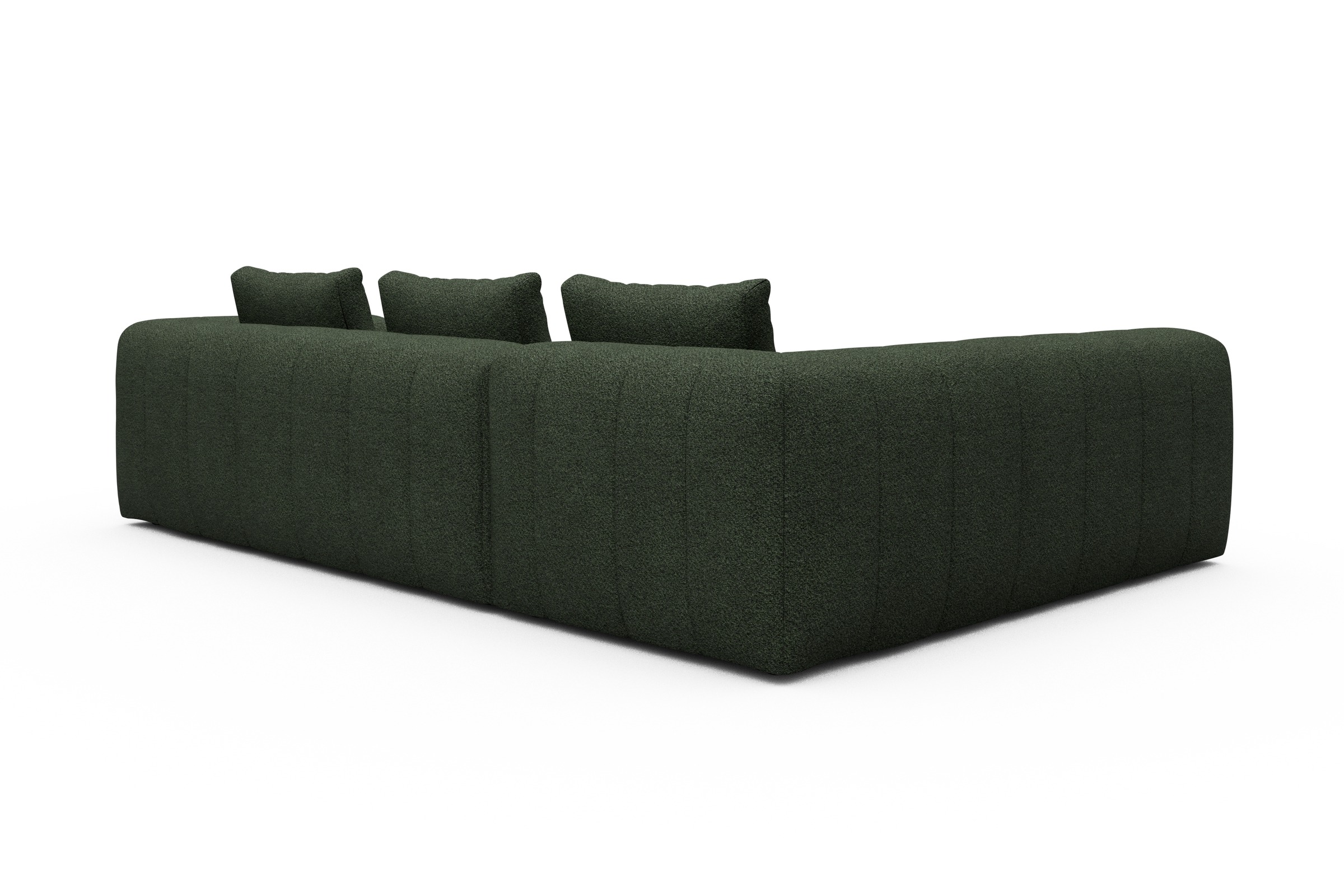 Ecksofa Hugo 2x 2,5-Sitzer Armlehne rechts Vanora-Deep-Green