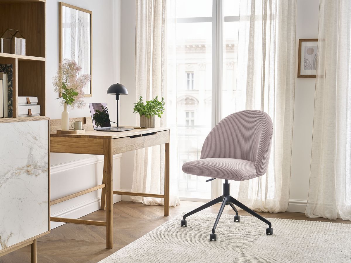 Bobochic Lalie Bürostuhl Cordsamt Rosa
