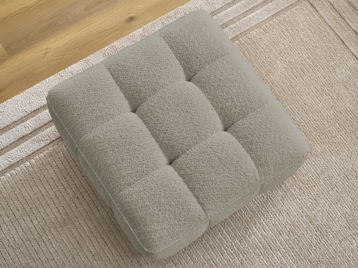 Bobochic Anis Pouf Bouclé-Stoff Taupe