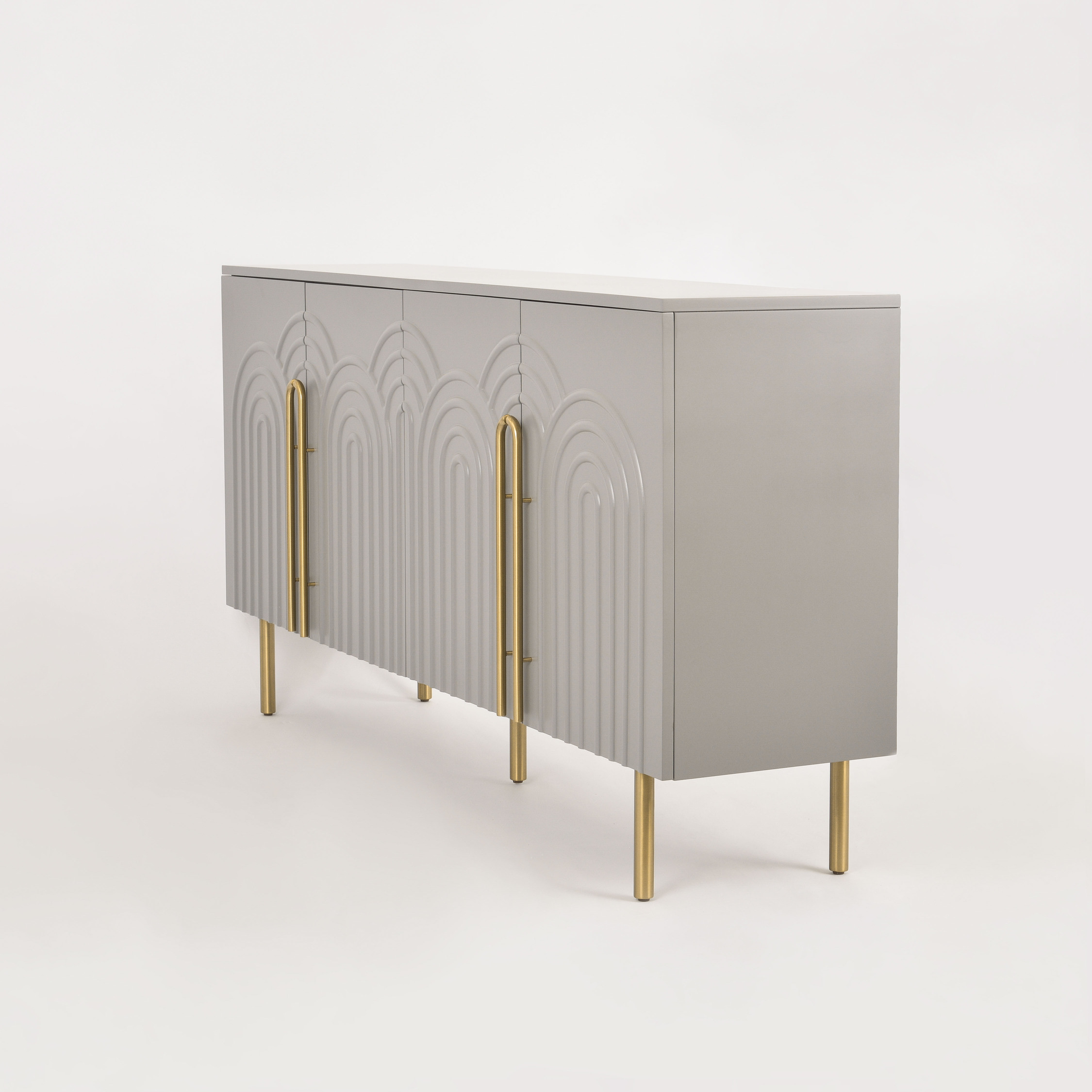 Livin Hill Sideboard Stilig, Beine Hellgrau/Goldfarben