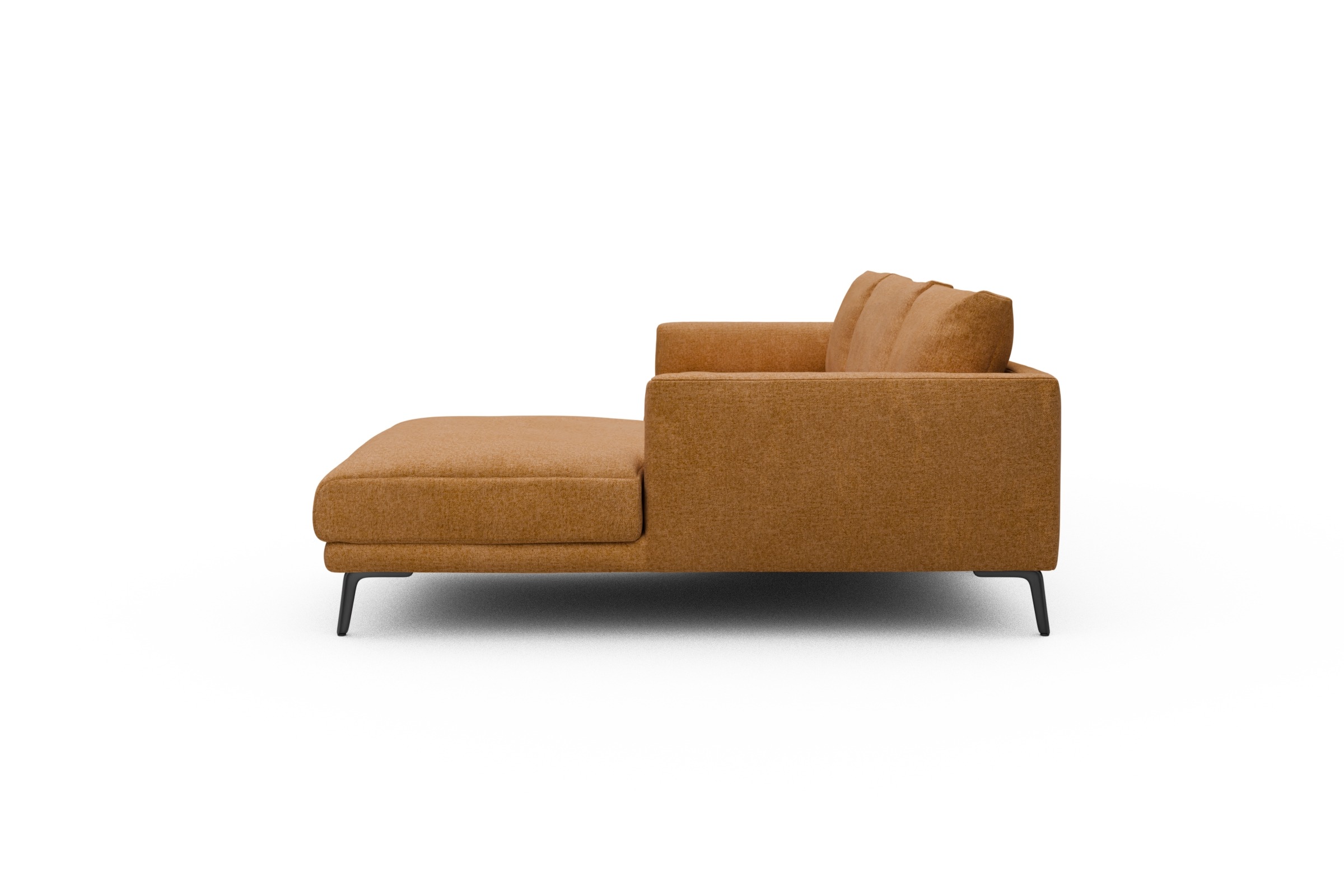 Ecksofa Karl Chaiselongue rechts mit 2,5-Sitzer Casone-Warm-Yellow