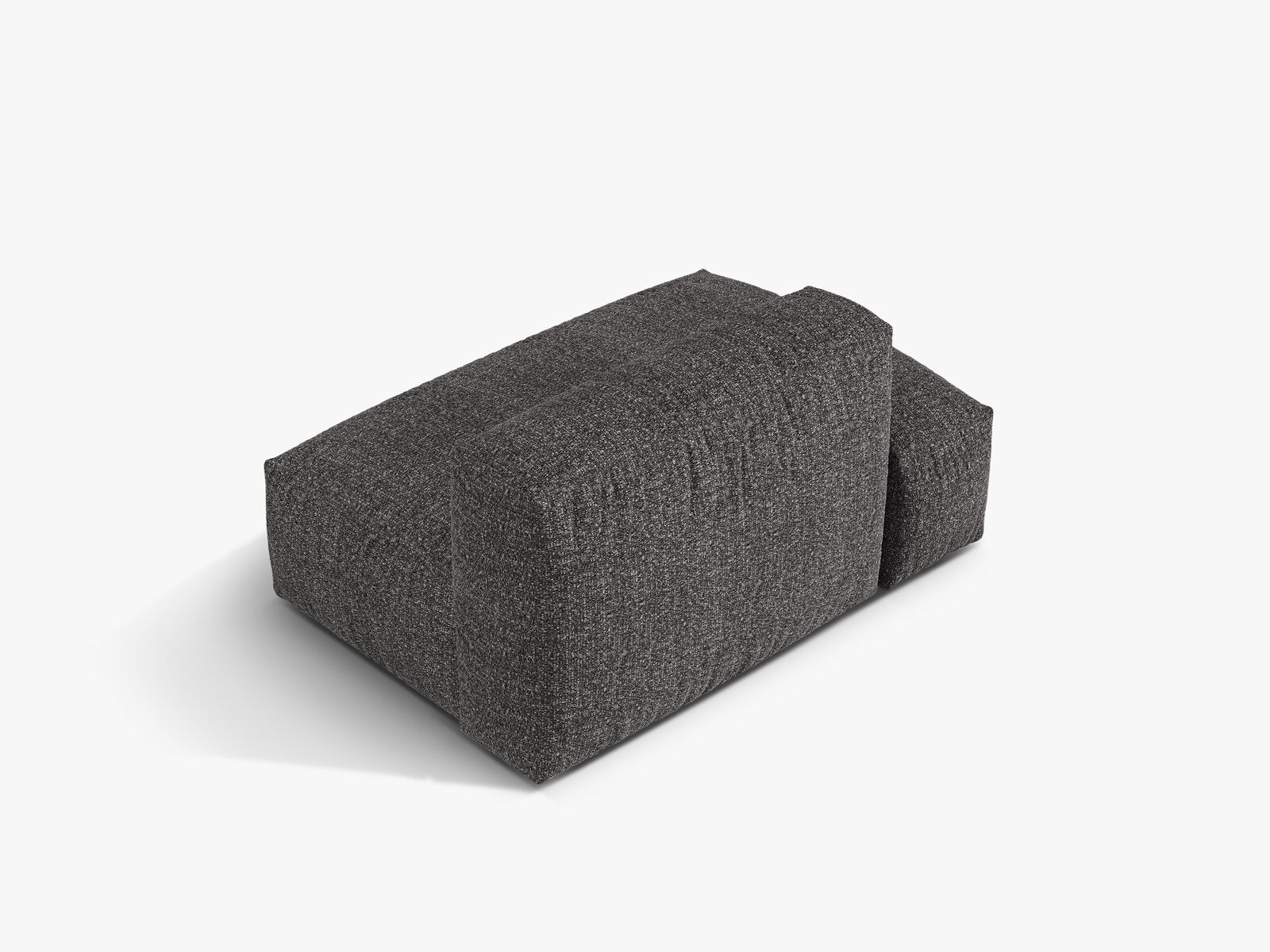 Micadoni Ecksofa-Modul Martina 1-Sitzer Links Boucle Monet Anthrazit