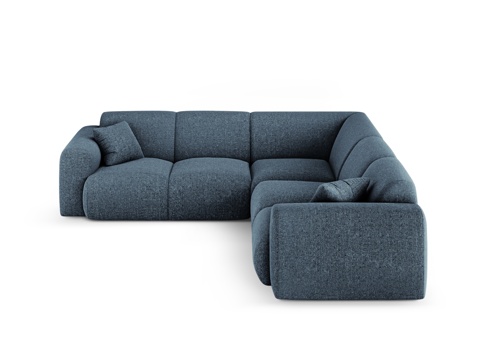 Cosmopolitan Design Symmetrisches Ecksofa Nolio 5-Sitzer Chenille Haga Königsblau
